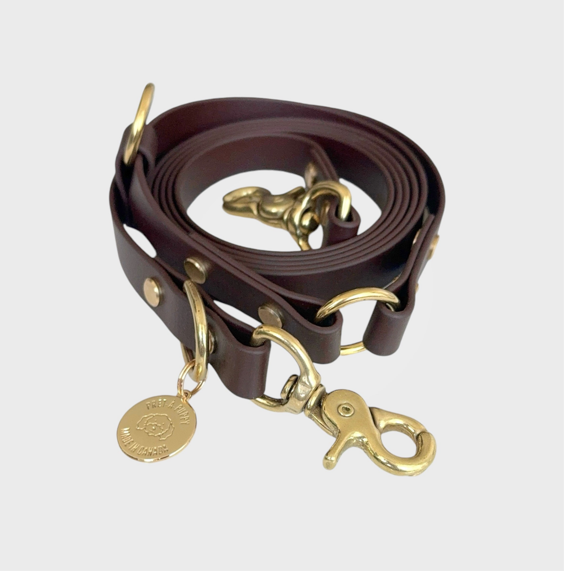 Leather hands free leash cheap